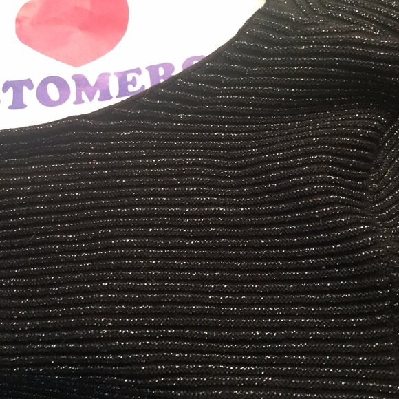 Moda Intl. Sparkle Sweater Dress in Black--$5 SALE - Picture 5 of 6